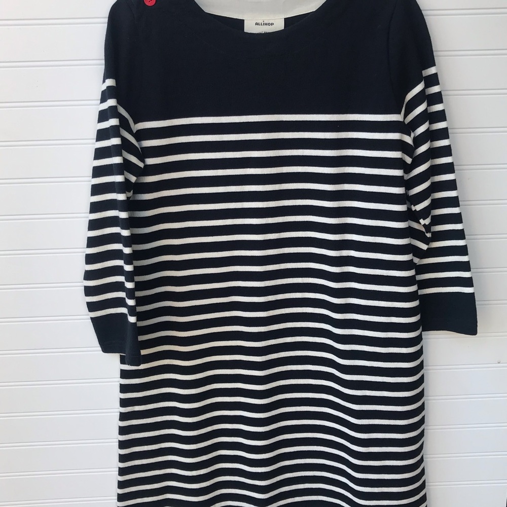 Anthropologie Allihop Striped Cotton Dress